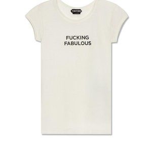 SILK JERSEY " FUCKING FABULOUS" T SHIRT